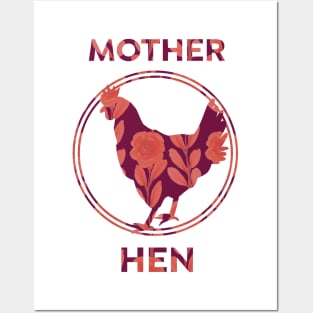 Floral mother hen - Funny Mother's Day Posters and Art